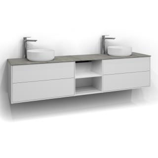  Svedbergs Epos Kommod Dold/&Ouml;ppen 200x45 f&ouml;r tv&aring; ovanp&aring;liggande tv&auml;ttst&auml;ll - Badhuset.se