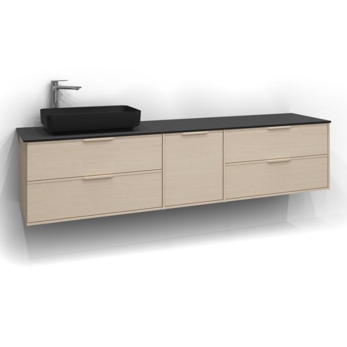  Svedbergs Epos Kommod Dold/Dold 200x45 för ett ovanpåliggande tvättställ - Badhuset.se