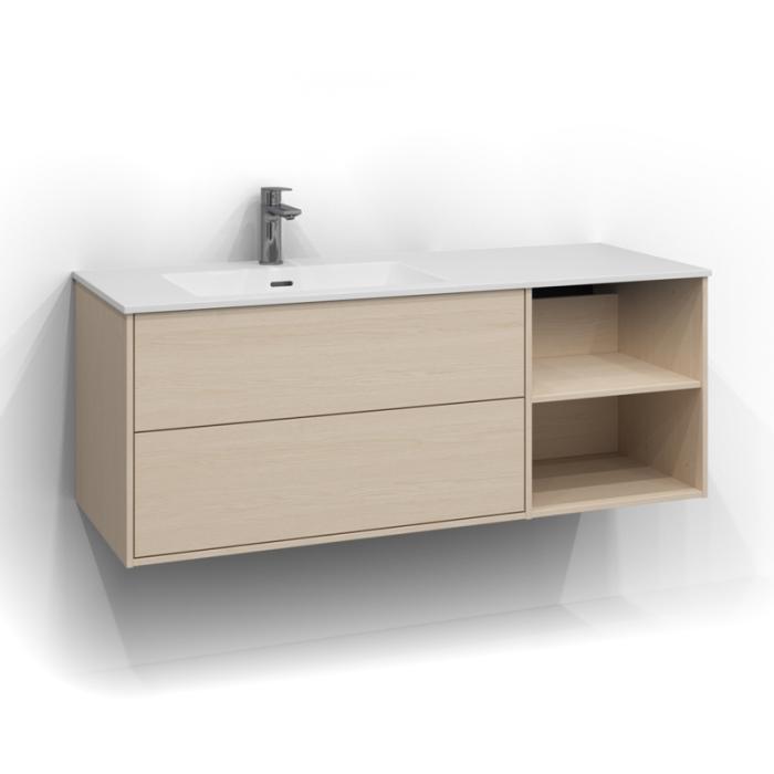  Svedbergs Epos Kommod Dold/Öppen 120x45 för heltäckande tvättställ - Badhuset.se