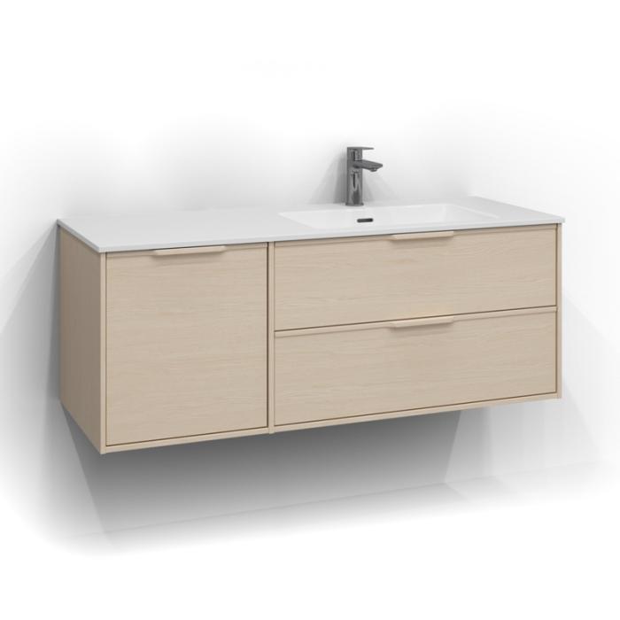  Svedbergs Epos Kommod Dold/Dold 120x45 för heltäckande tvättställ - Badhuset.se