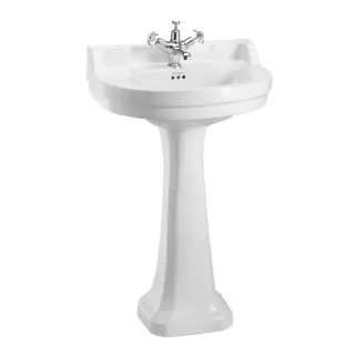  Burlington Klassiskt runt handfat Edwardian med Piedestal - Badhuset.se