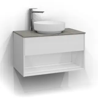  Svedbergs Epos Kommod Öppen 80x45 för ovanpåliggande tvättställ - Badhuset.se