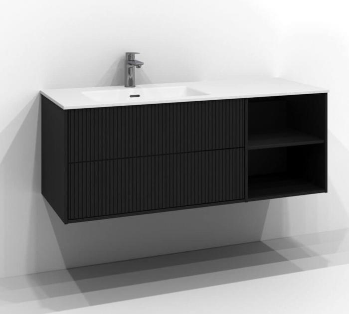  Svedbergs Epos Kommod Dold/Öppen 120x45 för heltäckande tvättställ - Badhuset.se
