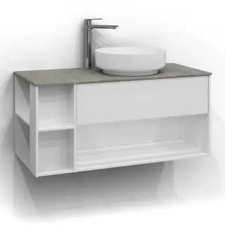  Svedbergs Epos Kommod Öppen 100x45 för ovanpåliggande tvättställ - Badhuset.se