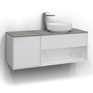  Svedbergs Epos Kommod &Ouml;ppen/Dold 120x45 f&ouml;r ovanp&aring;liggande tv&auml;ttst&auml;ll - Badhuset.se