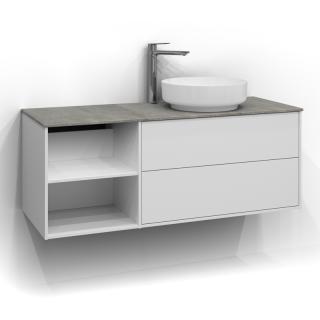  Svedbergs Epos Kommod Dold/&Ouml;ppen 120x45 f&ouml;r ovanp&aring;liggande tv&auml;ttst&auml;ll - Badhuset.se