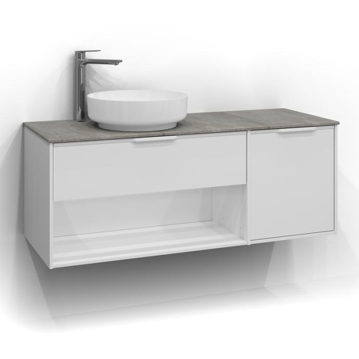  Svedbergs Epos Kommod Öppen/Dold 120x45 för ovanpåliggande tvättställ - Badhuset.se