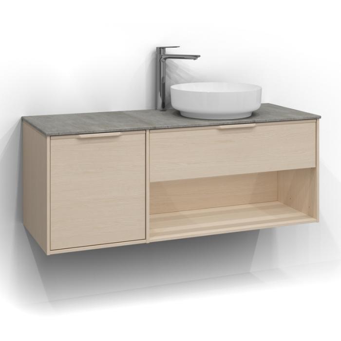  Svedbergs Epos Kommod Öppen/Dold 120x45 för ovanpåliggande tvättställ - Badhuset.se
