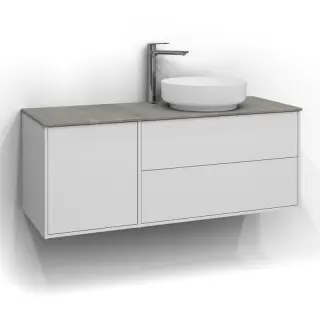  Svedbergs Epos Kommod Dold/Dold 120x45 för ovanpåliggande tvättställ - Badhuset.se