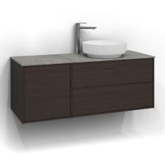  Svedbergs Epos Kommod Dold/Dold 120x45 för ovanpåliggande tvättställ - Badhuset.se