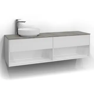  Svedbergs Epos Kommod Öppen 160x45 för ett ovanpåliggande tvättställ - Badhuset.se