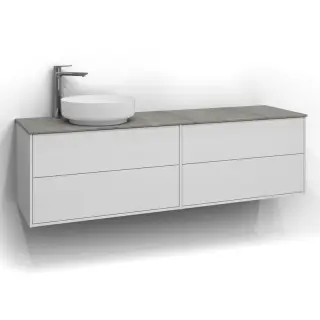  Svedbergs Epos Kommod 160x45 för ett ovanpåliggande tvättställ - Badhuset.se