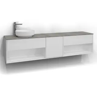  Svedbergs Epos Kommod Öppen/Dold 200x45 för ett ovanpåliggande tvättställ - Badhuset.se