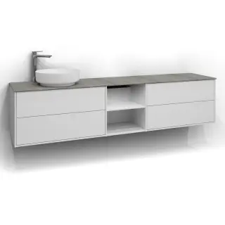  Svedbergs Epos Kommod Dold/Öppen 200x45 för ett ovanpåliggande tvättställ - Badhuset.se