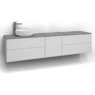  Svedbergs Epos Kommod Dold/Dold 200x45 för ett ovanpåliggande tvättställ - Badhuset.se