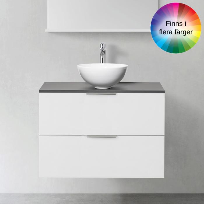  Hafa Shape Compact Kommod 80 med ovanpåliggande tvättställ - Badhuset.se
