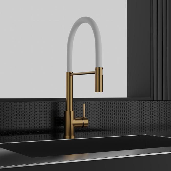  Primy Steel Pro D Köksblandare Sand - Badhuset.se