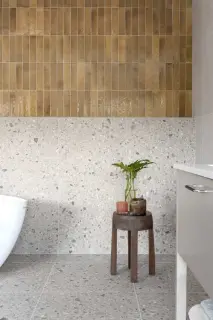  Golvabia Curry Stavmosaik Kakel Gul Blank - Badhuset.se