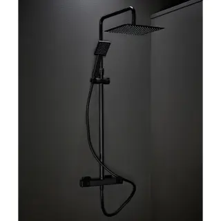  Hafa Mix Slim Square Takdusch, Svart - Badhuset.se