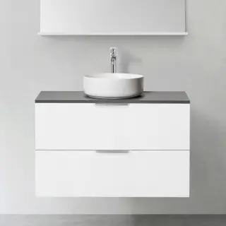  Hafa Shape Kommod 90 med ovanpåliggande tvättställ - Badhuset.se