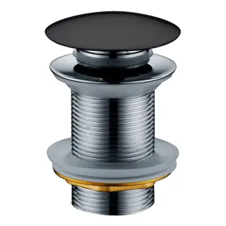  Hafa Pop up bottenventil f&ouml;r tv&auml;ttst&auml;ll utan br&auml;ddavlopp, Svart - Badhuset.se