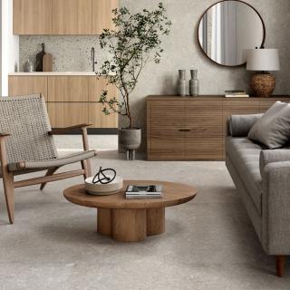  Golvabia Terazzo Klinker Fossil Ljusgrå Matt - Badhuset.se